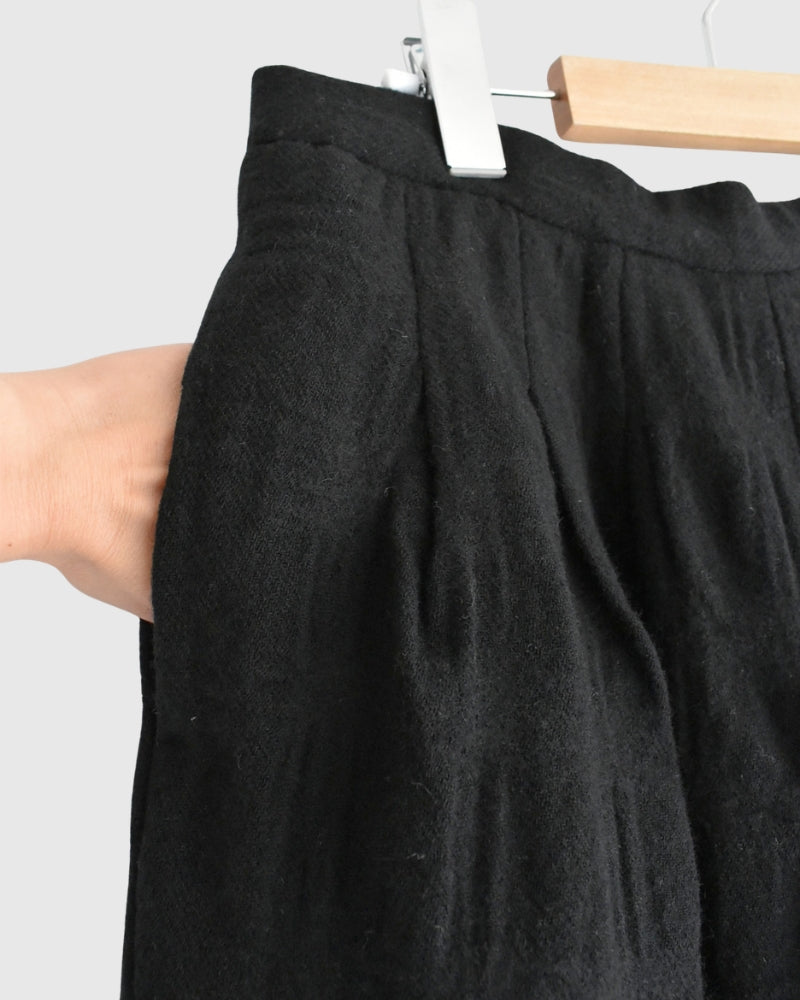 ウールチェックパンツ Black