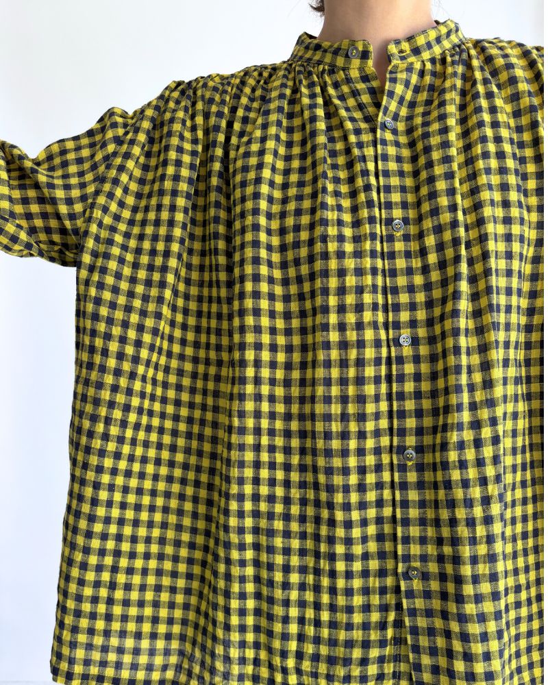 ギンガムチェック シャツ Yellow