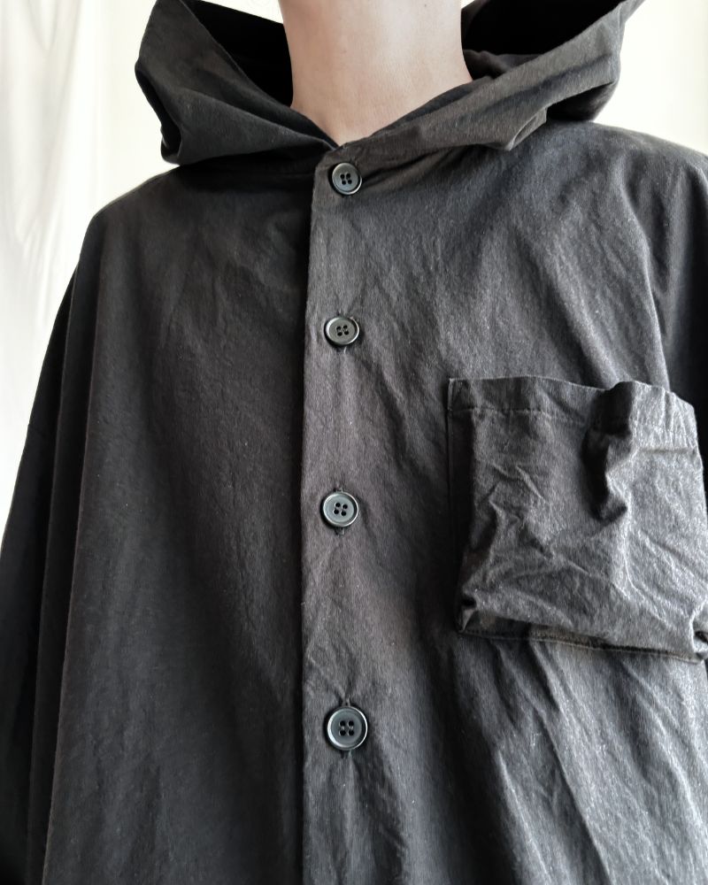 フードコートワンピース Black