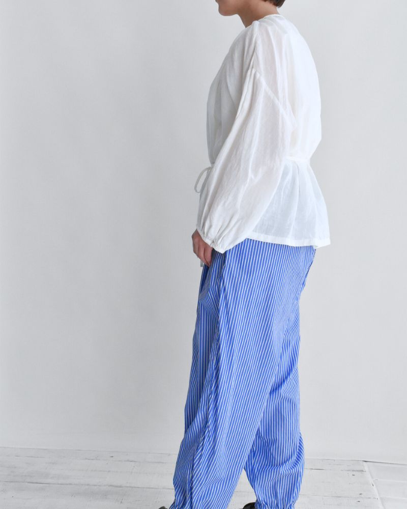 【予約】MS/F G1188 カディコットンリネンストリングギャザーブラウス（6月中旬 - 6月末）