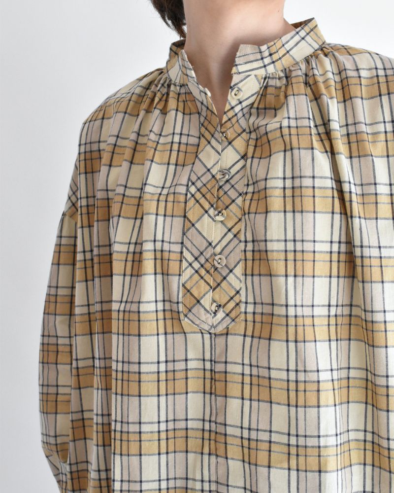 ノースリーブブラウス HerringboneStripe