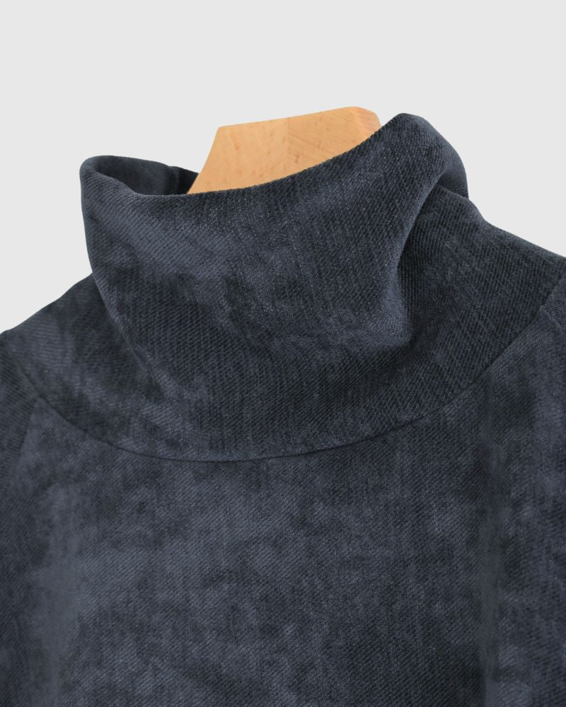 ハイネックフレアデザイントップス'BONI' Navy