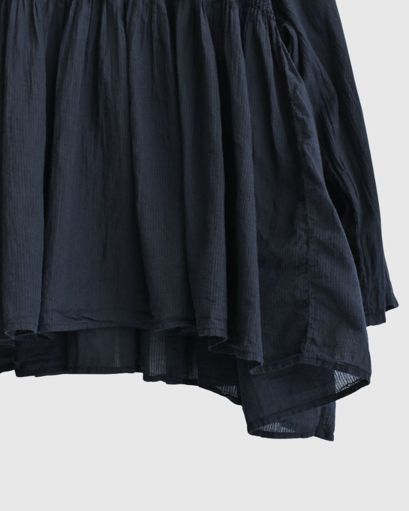 CREW-NECK 3/4 SL SHIRT WITH MINI PINTUCK Marine