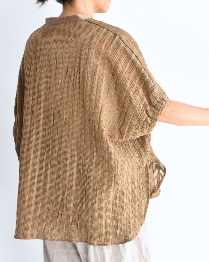 ワイドスクエアブラウス Beige