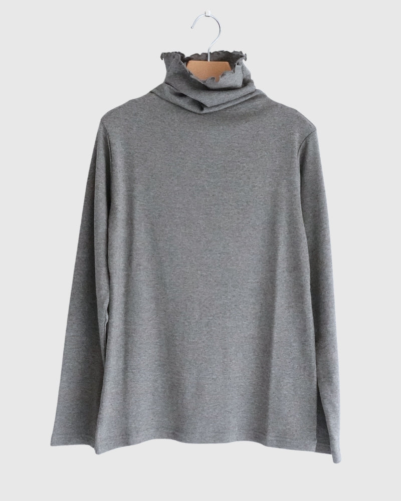 コットンヤク タートルネックカットソー 1200645 B Gray｜ichi Antiquites｜miel