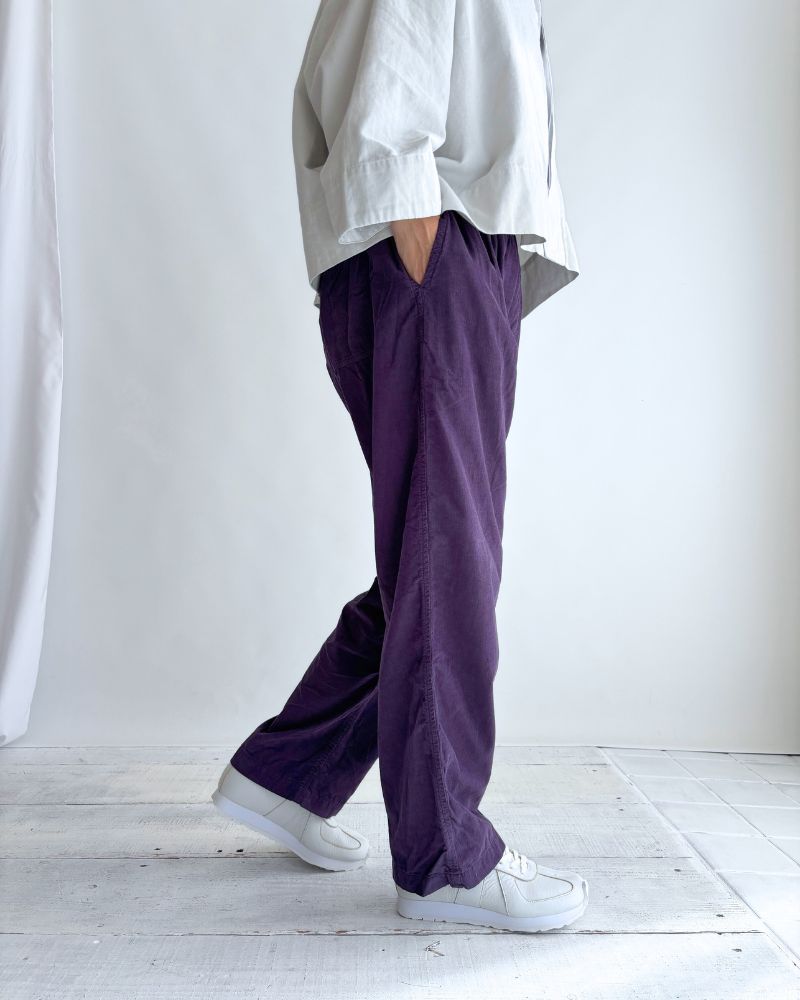 26 WALES CORDUROY OVERDYE EASY PANTS Purple