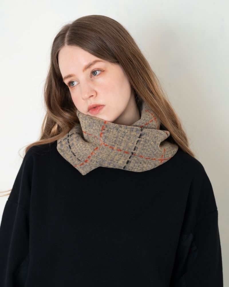 【予約】A/W TG059 イタリア製タータンチェックのスヌード（9月）