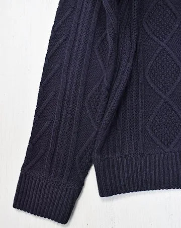 【sale】CABLE KNIT PO Navy　140cm