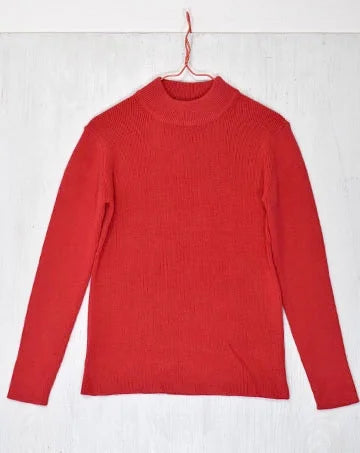 【sale】RIB MOCK KNIT Red　120cm,140cm