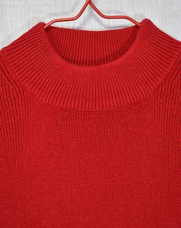 【sale】RIB MOCK KNIT Red　120cm,140cm