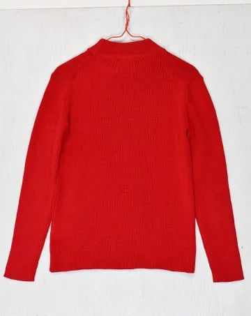 【sale】RIB MOCK KNIT Red　120cm,140cm