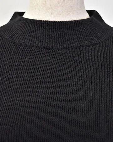 【sale】RIB MOCK KNIT Black　1