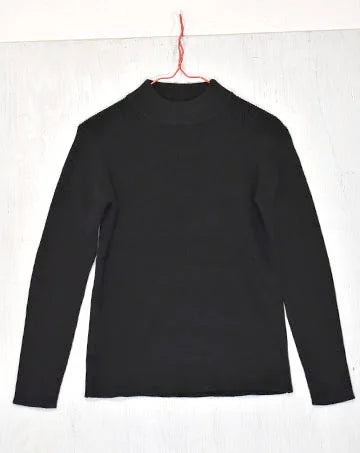 【sale】RIB MOCK KNIT Black　120cm