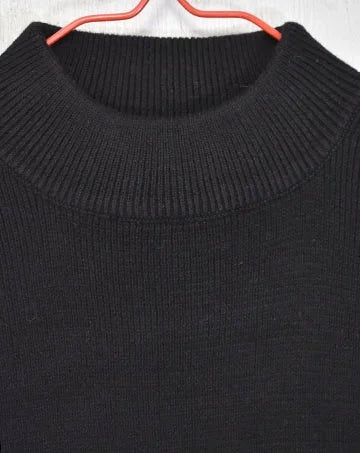 【sale】RIB MOCK KNIT Black　120cm