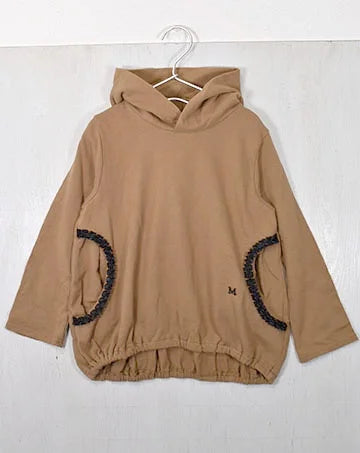 【sale】コクーンスウェットフーディ Beige　130cm