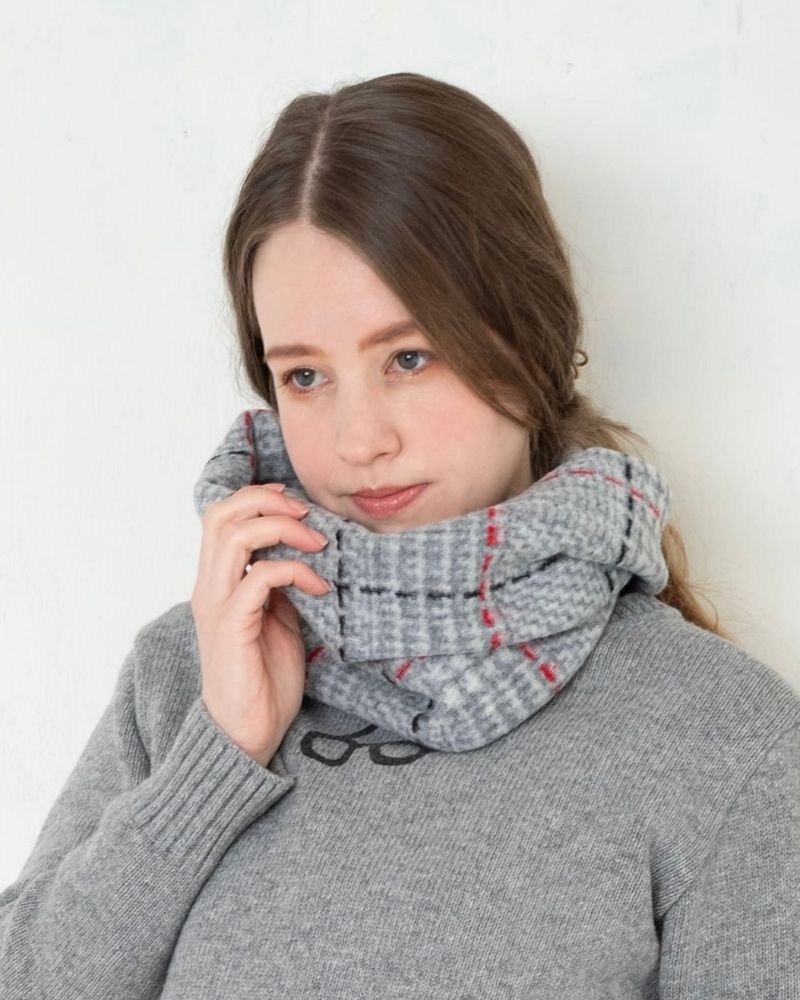 【予約】A/W TG059 イタリア製タータンチェックのスヌード（9月）