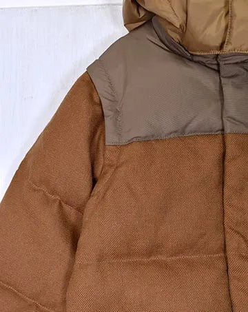 【sale】SHETLAND WOOL 4WAY DOWN JACKET Camel　130cm,140cm