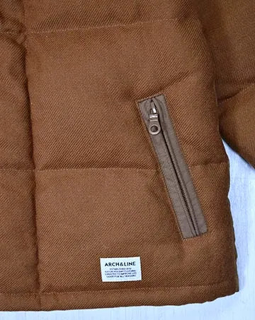 【sale】SHETLAND WOOL 4WAY DOWN JACKET Camel　130cm,140cm