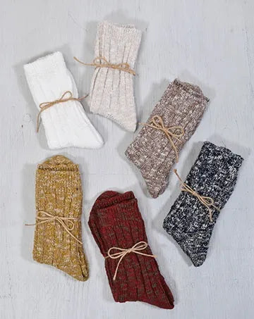 Cotton Slab Socks　MOCHA