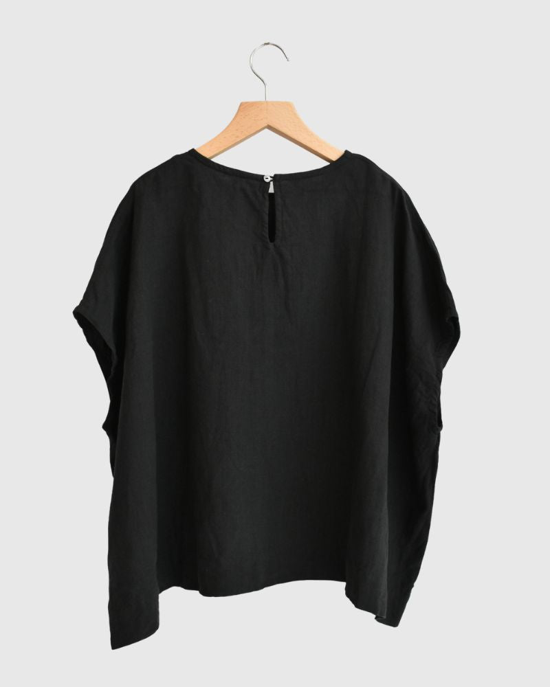 フレンチリネンプルオーバー Black