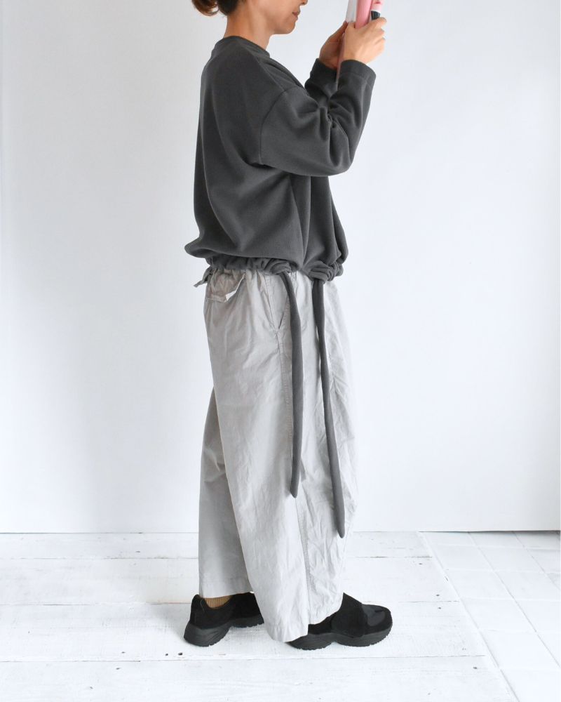 フリース ヘムリボンプルオーバー Gray