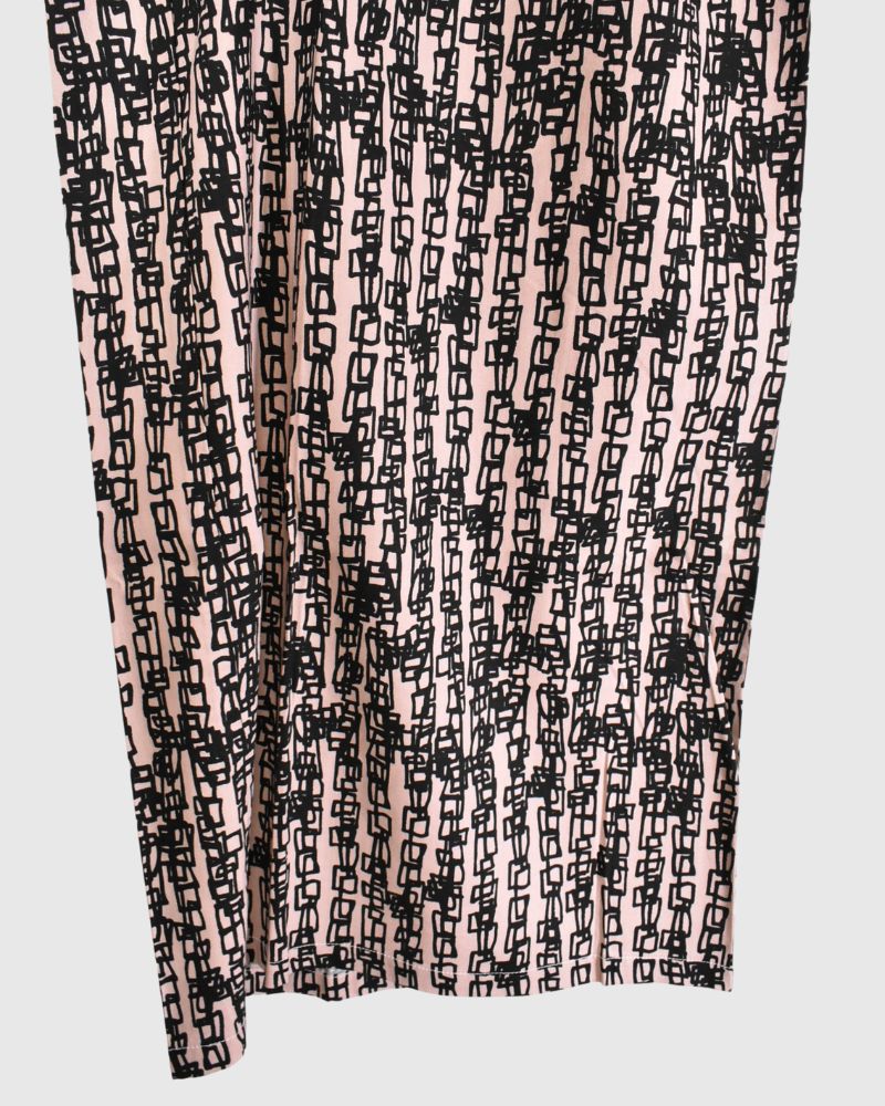 【sale】ブロックチェーン柄ワイドパンツ　Pink
