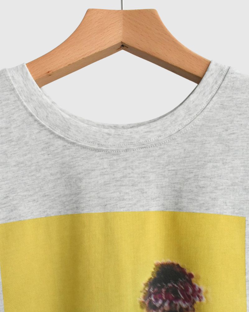 2Way プリントTシャツ AshGray