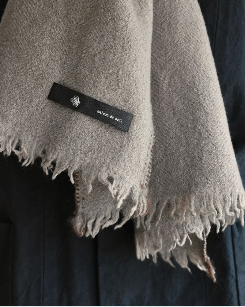 WOOL STOLE 32x188cm Beige/Brown