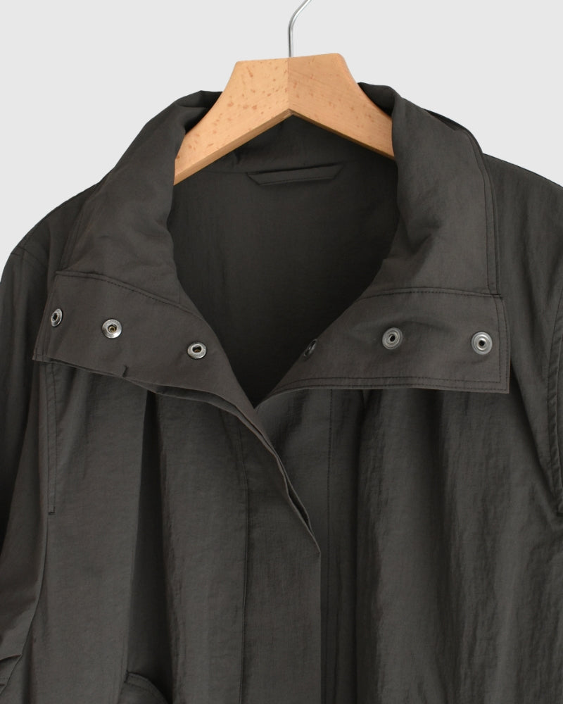 ファンネルネックジャケット Brown