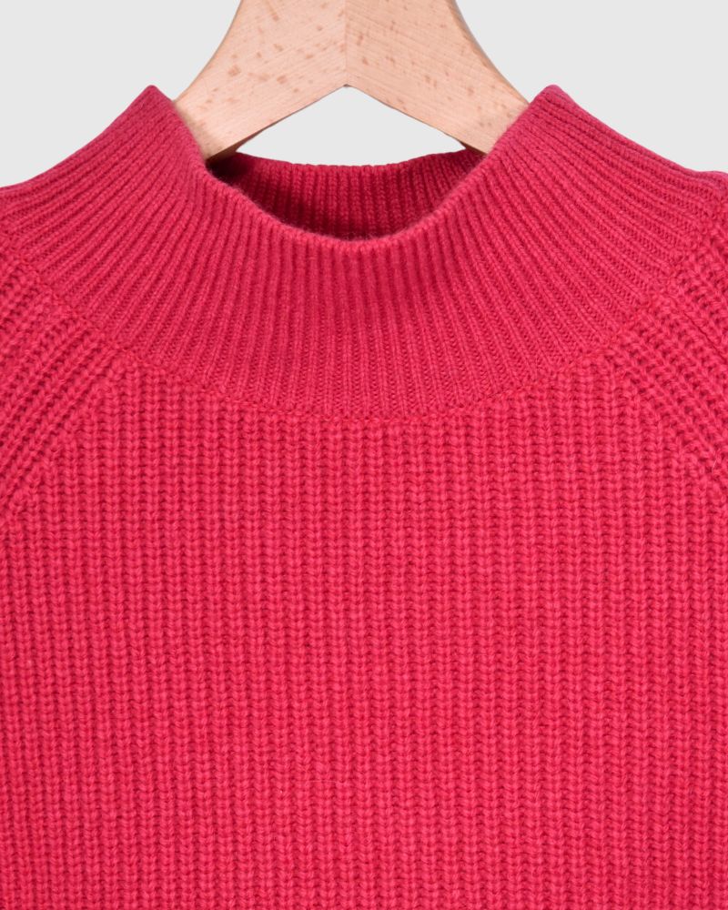 JAPAN RIDGE KNITTING PULLOVER Pink