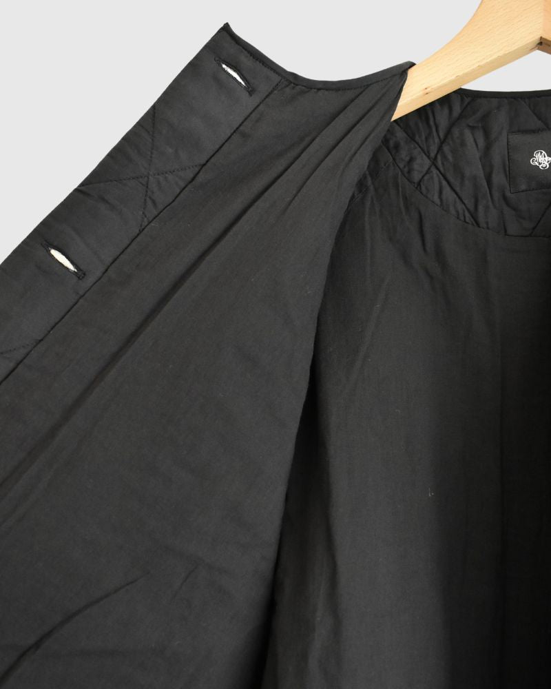 FRONT BUTTON SHORT COAT Black