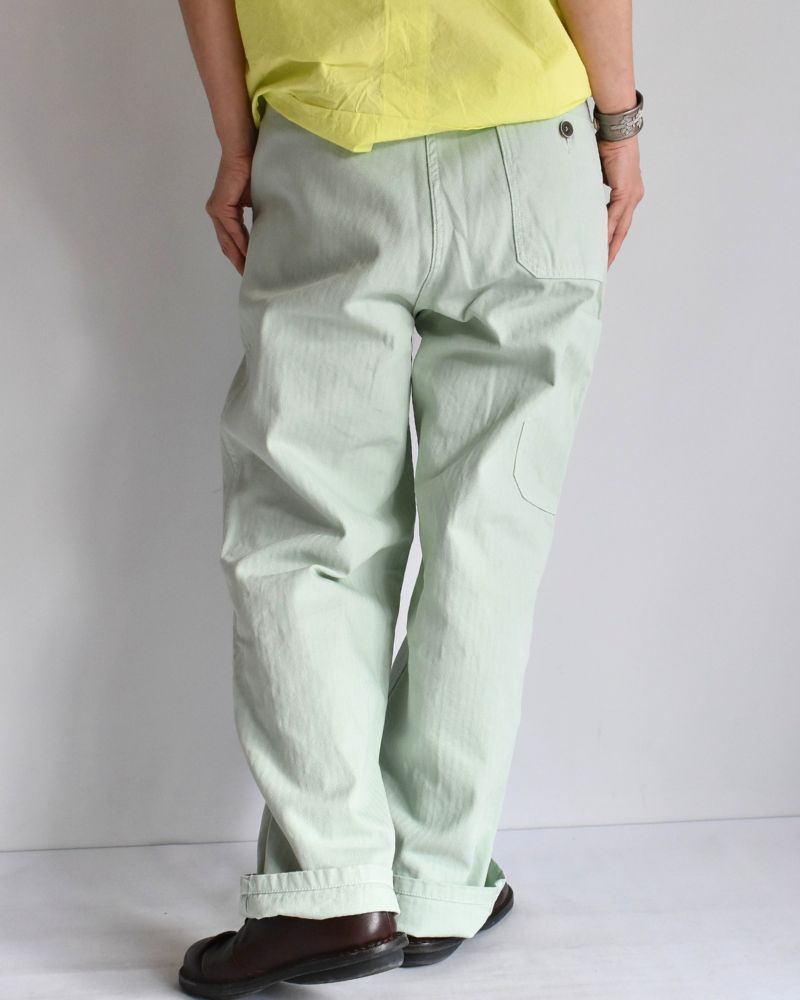 【sale】HERRINGBONE GARMENT DYE PT IceGreen