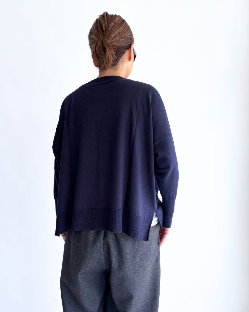 極美品　アパルトモン シルクコットン 2Way カーディガン ネイビー 極美品 アパルトモン シルクコットン 2Way カーディガン ネイビー 極美