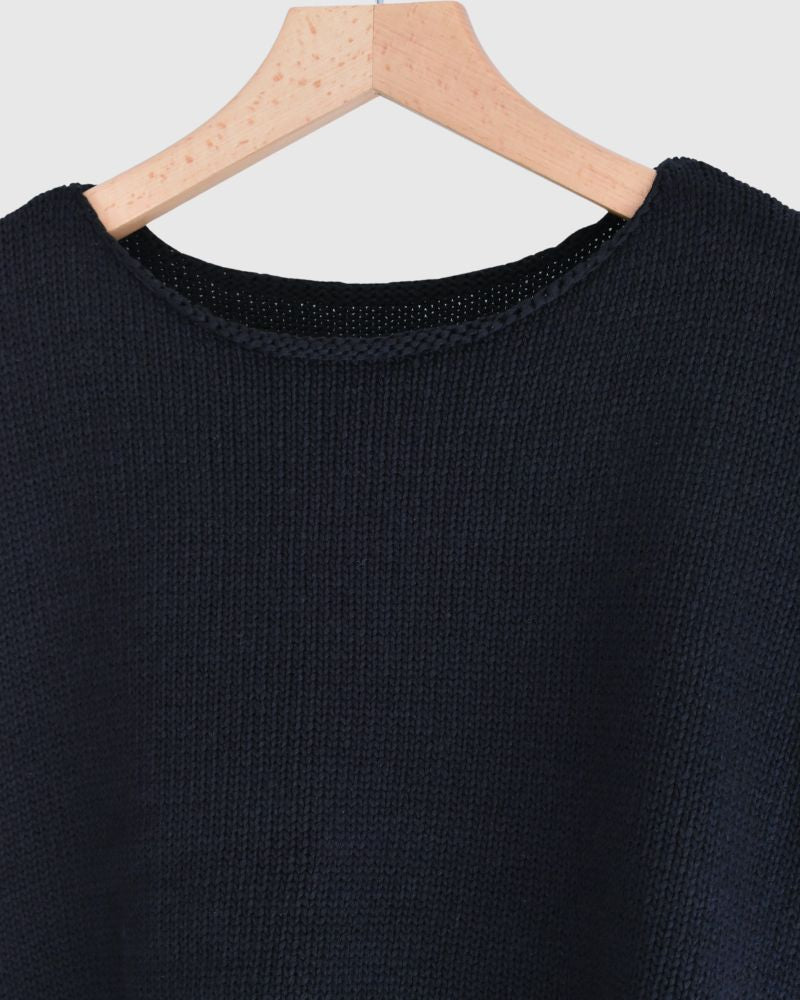 リボンニットベスト NavyBlack