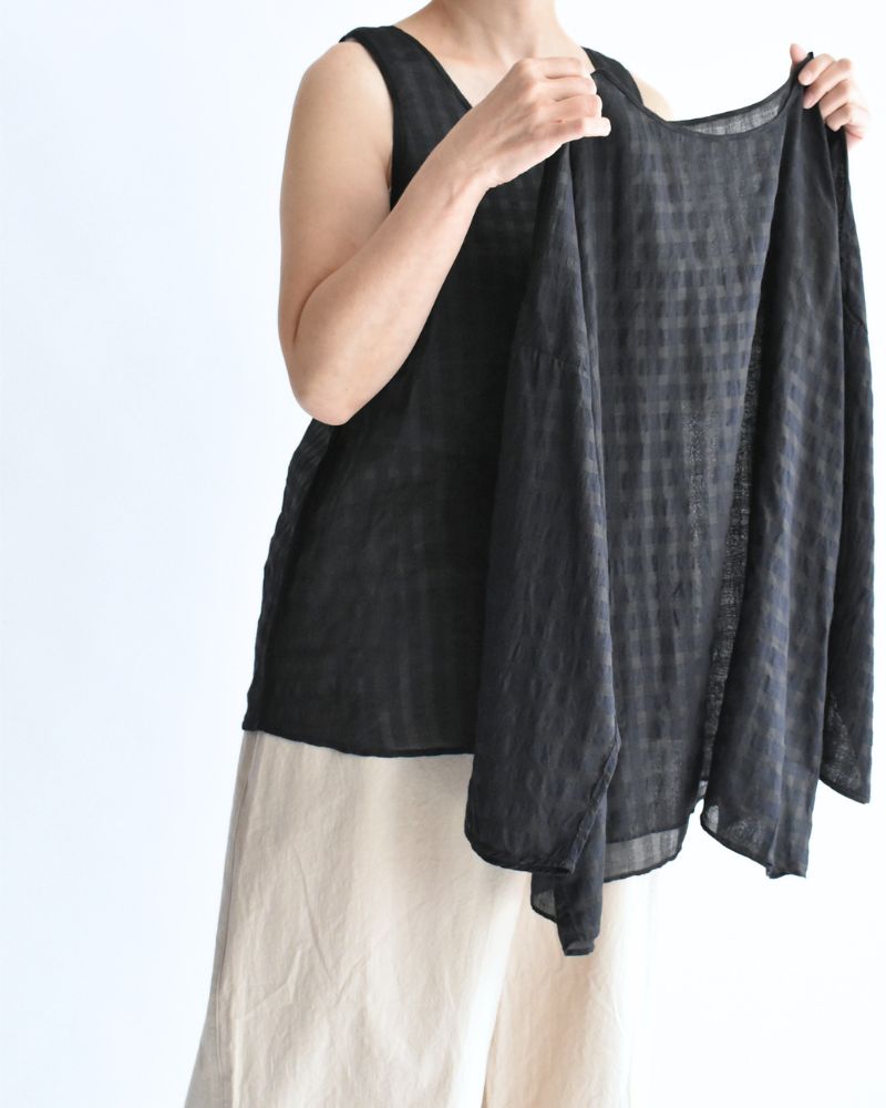 U-NECK TANK TOP Black