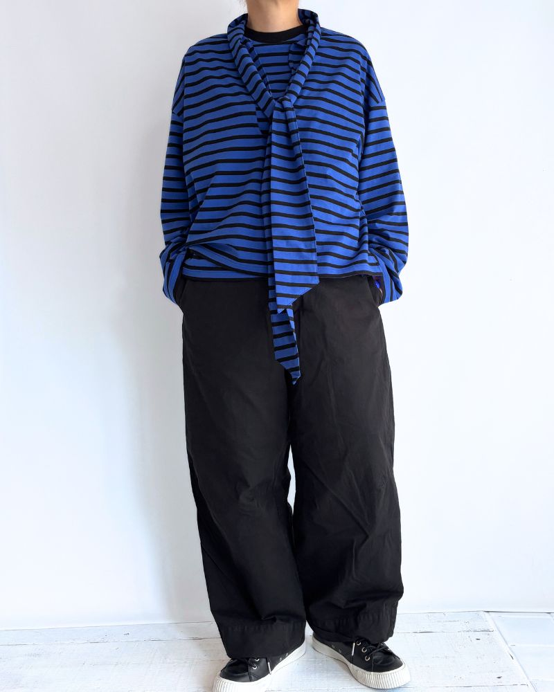 taco cotton ボーダータイ RoyalNavy/Black