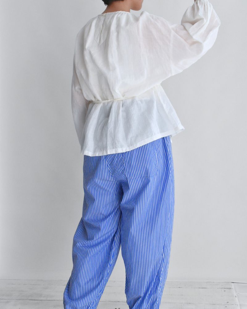 【予約】MS/F G1188 カディコットンリネンストリングギャザーブラウス（6月中旬 - 6月末）