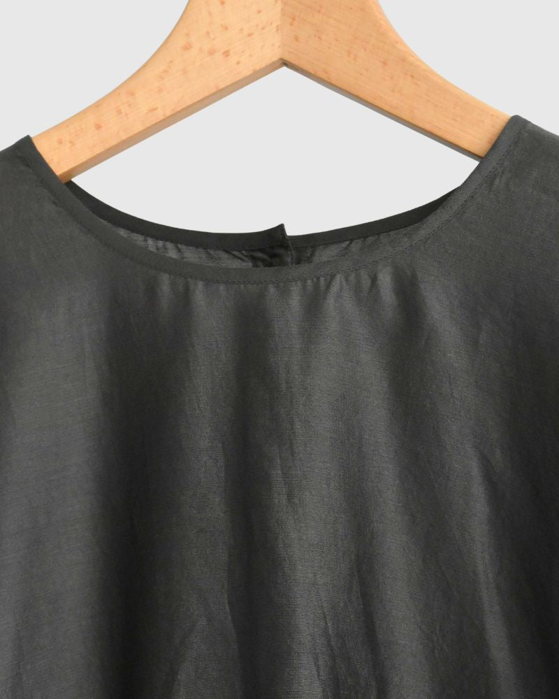 RAHASTHAN TUCK GATHERED PULLOVER Gray