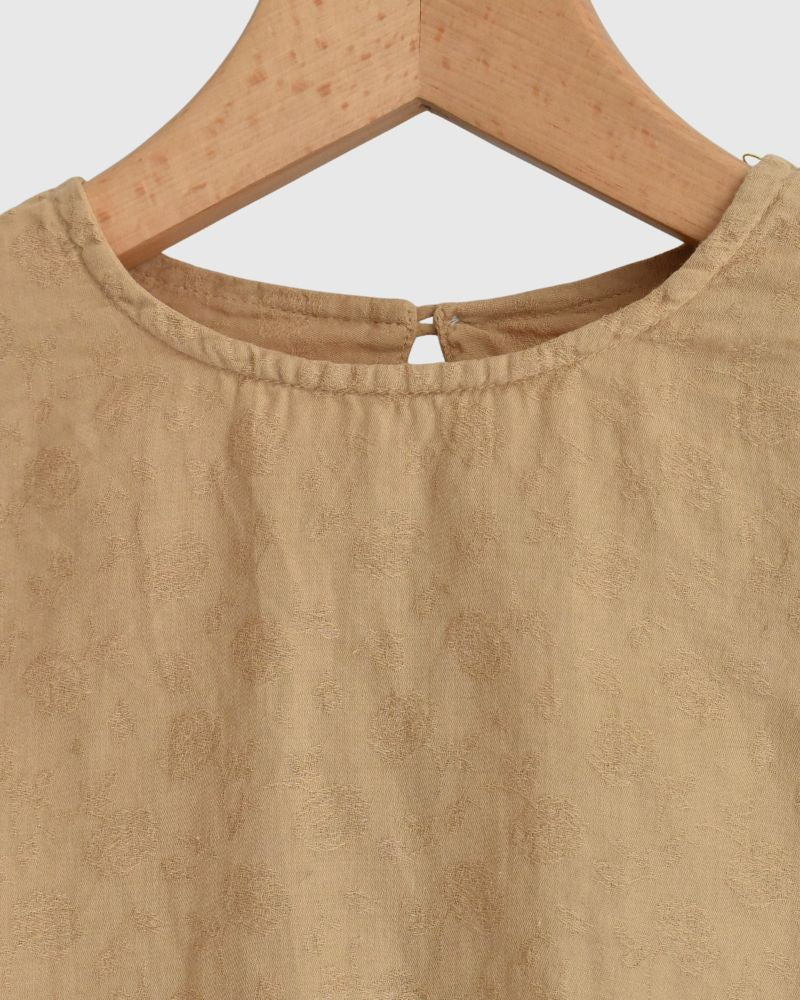 アンティークローズジャカードモダニストブラウス AntiqueBeige