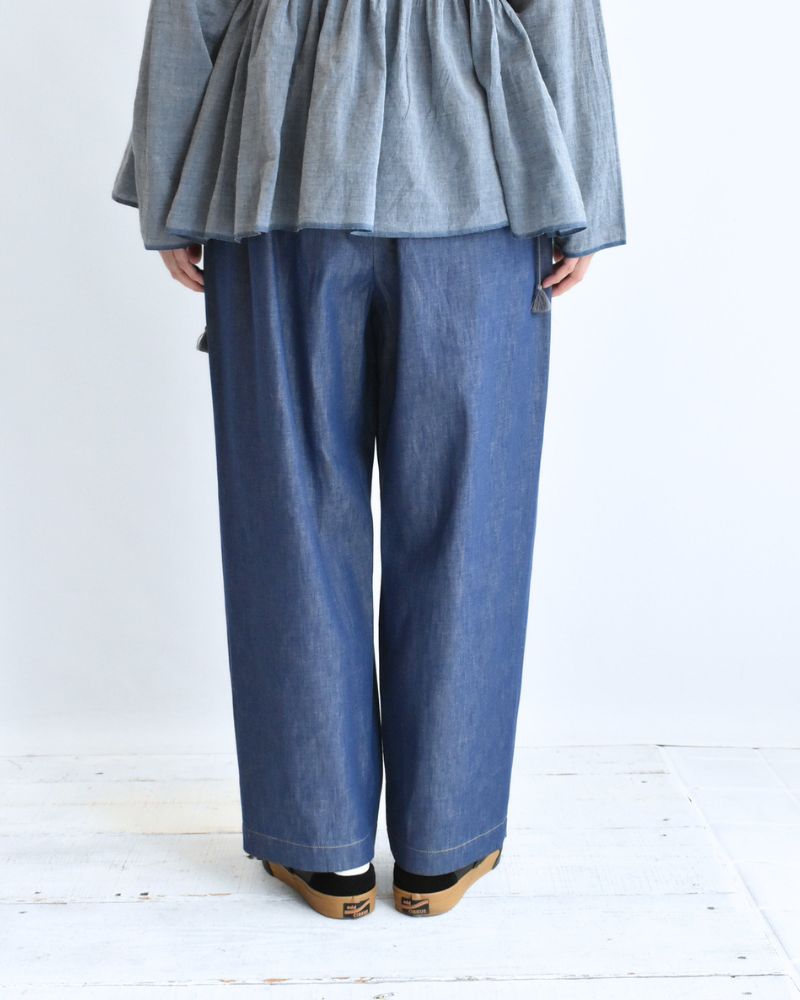 HAKU-DENIM タックパンツ Blue