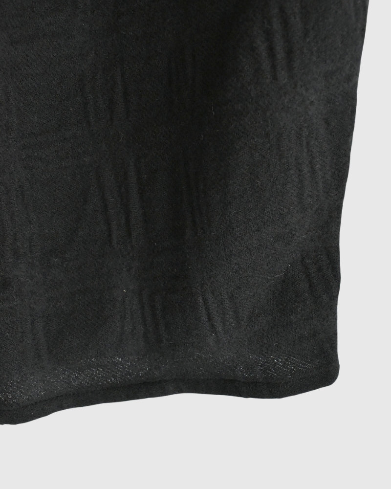ウールチェックパンツ Black