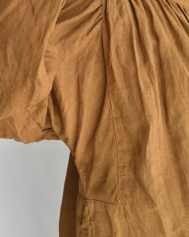 フレンチリネン シャツ Camel
