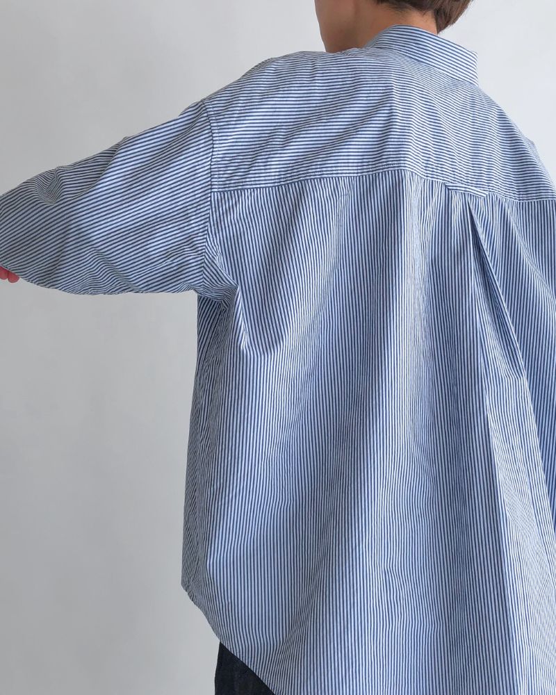 レギュラーカラービッグシャツ Sax/Navy