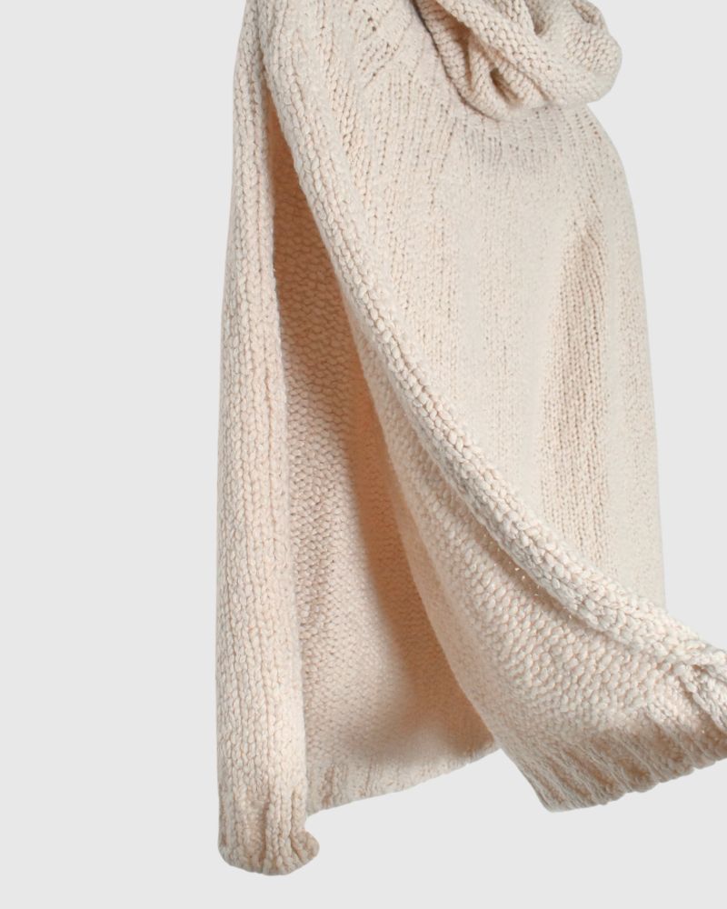 3GG TURTLE NECK PONCHO Natural