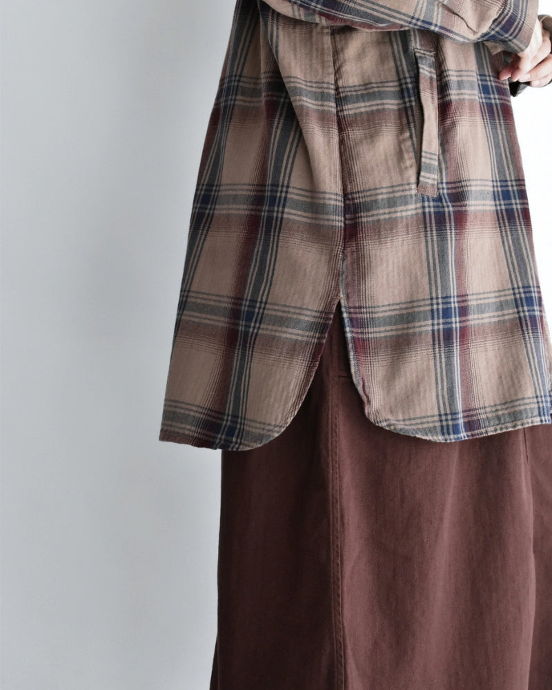 STAND COLLAR SHIRT Mocha