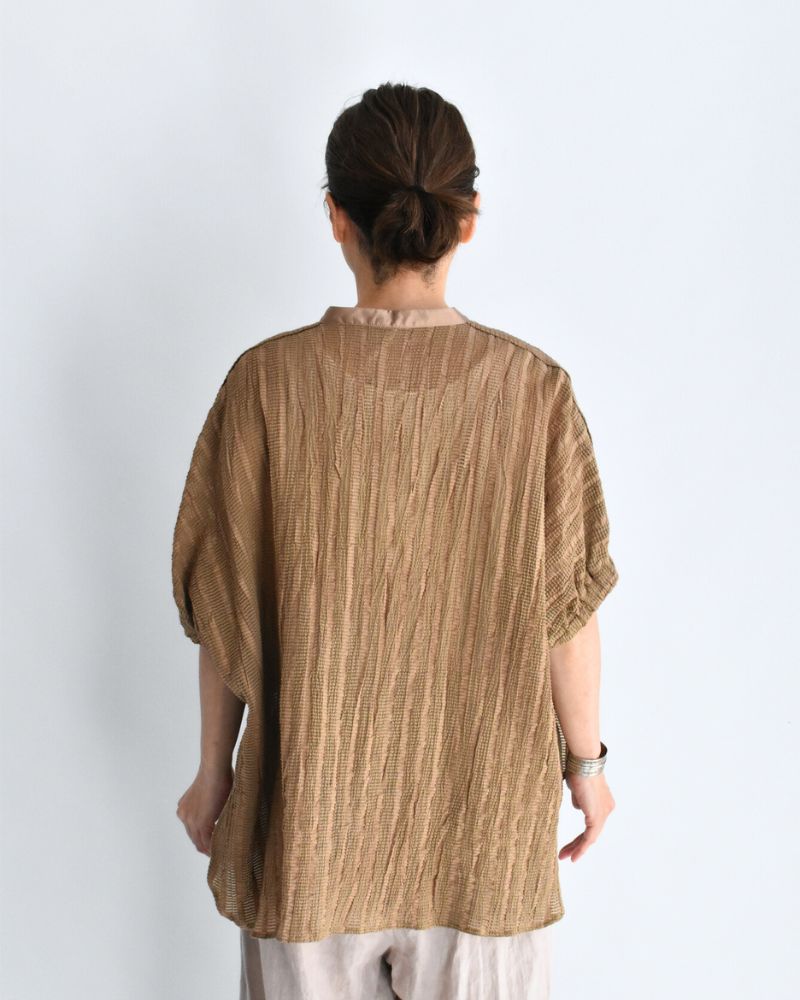 ワイドスクエアブラウス Beige