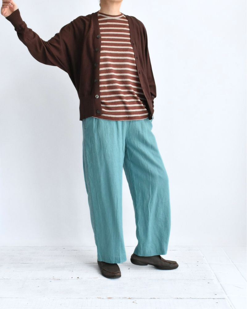 ボーダータンクトップ Brown/Natural