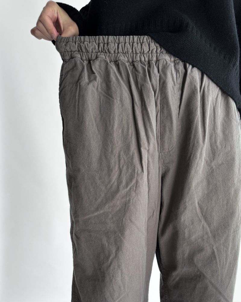 40s ORGANIC POPLIN (OVERDYE) EASY PANTS SmokeGray