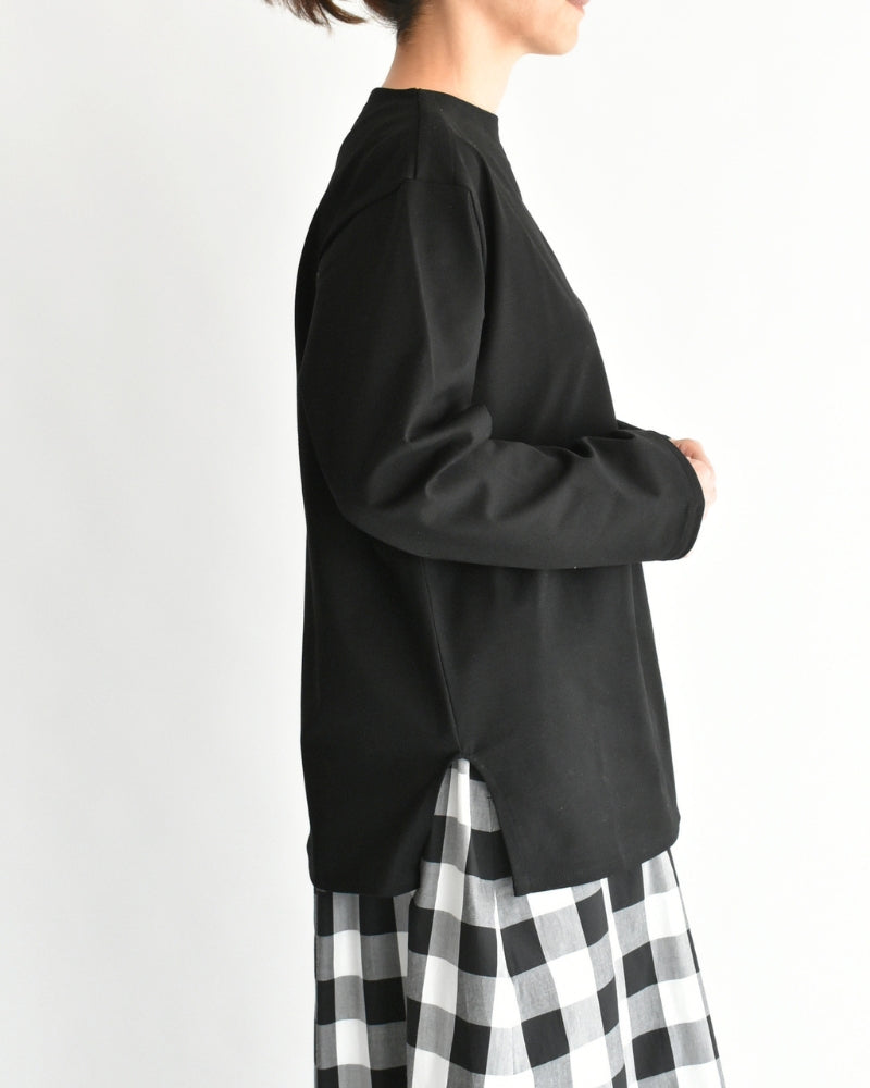 ギザコットン バスクTシャツ Black