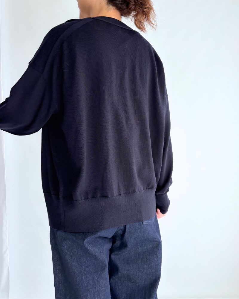 メリノダディカーディガン Navy